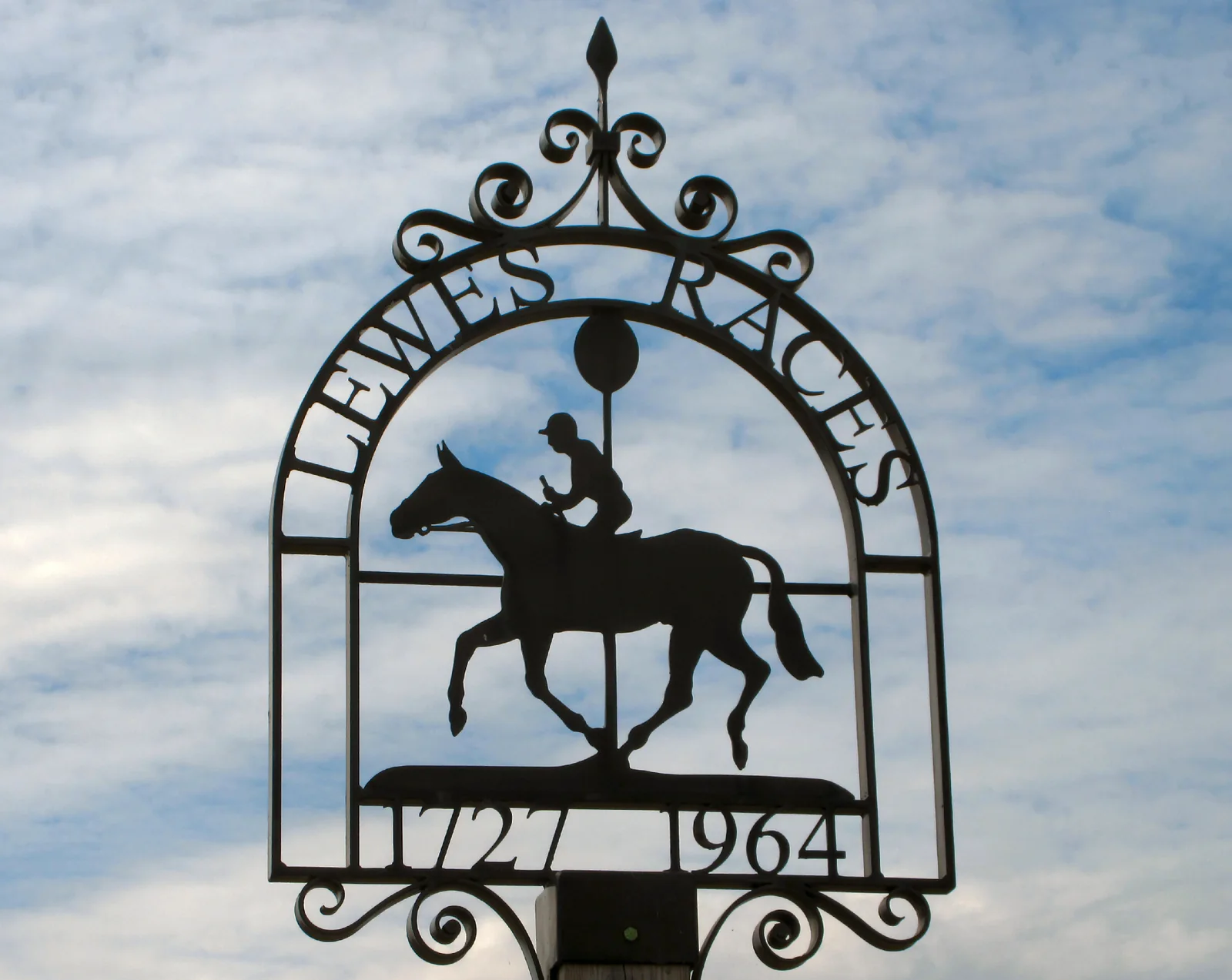 Lewes Races sign near Lewes, East Sussex Lewes Races sign near Lewes, East Sussex