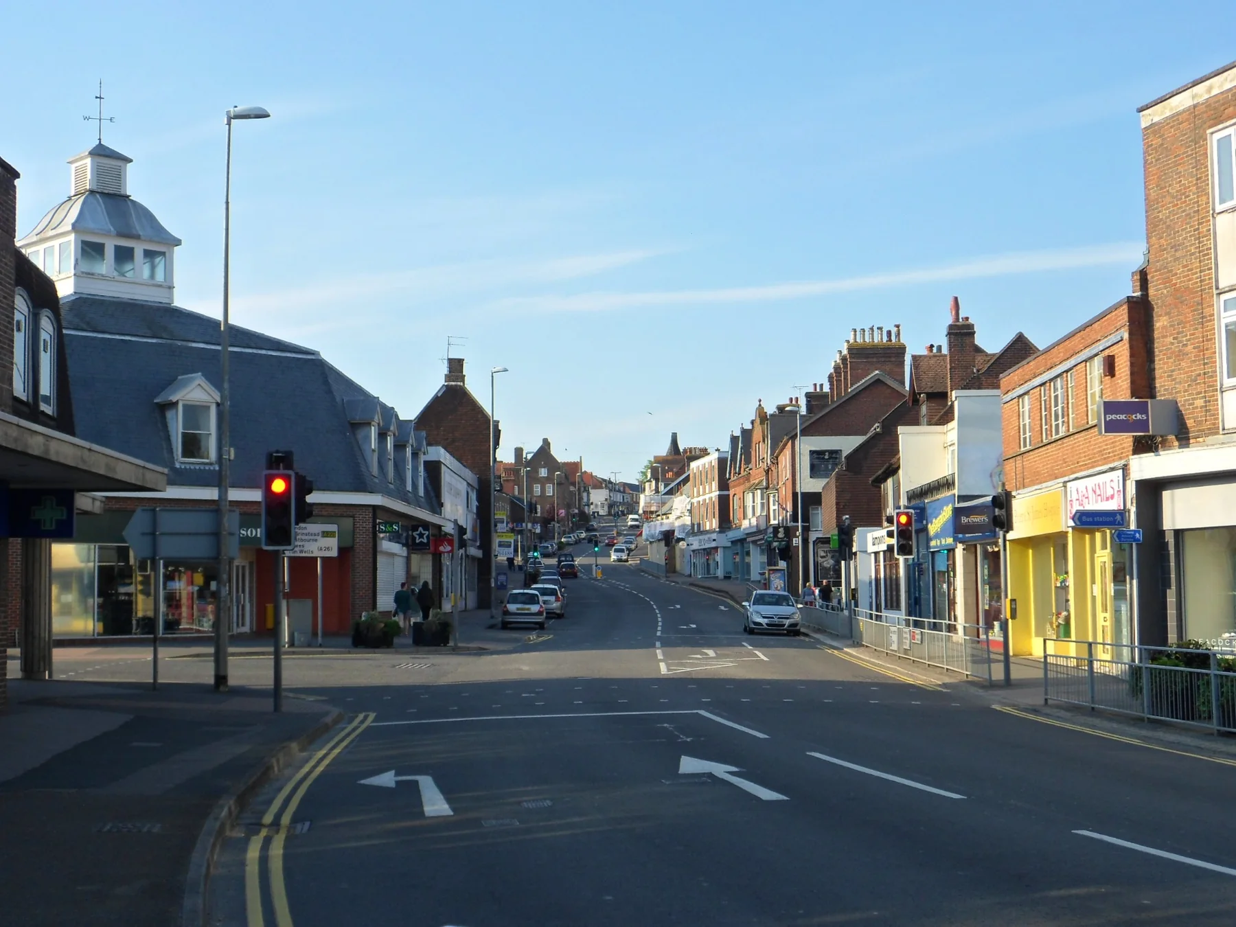 Uckfield High Street in Uckfield, East Sussex