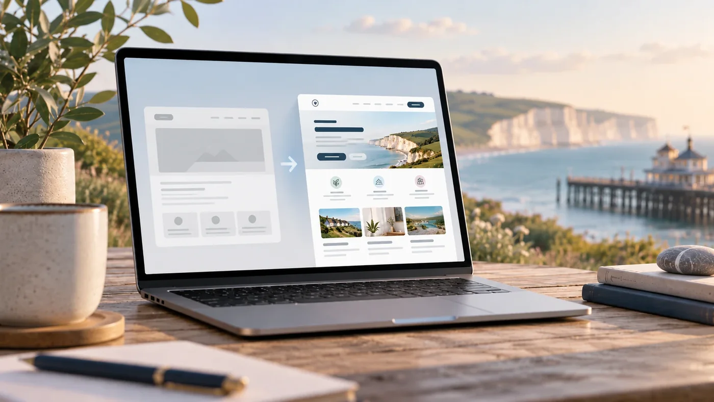 Before and after website redesign comparison Before and after website redesign comparison